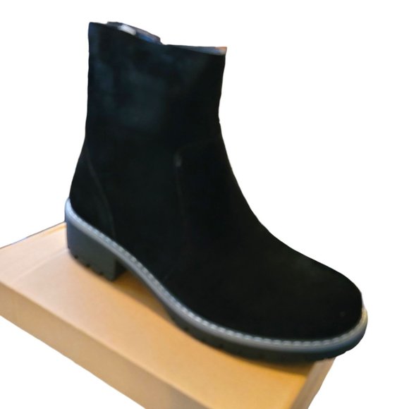 Seven7 Black Boot The Bestie Microfiber Shoe Side Zip Womans Size 9 JJ3362 - Picture 3 of 9